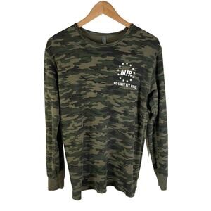 Men's Crew Neck Long Sleeve Waffle Knit T Shirt Thermal Camoflauge Size Small
